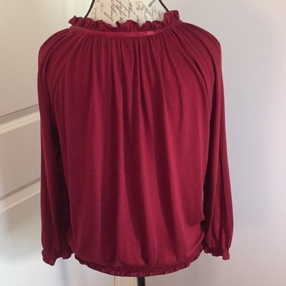 LENA Red Peasant Top Petite - Picture 7 of 7